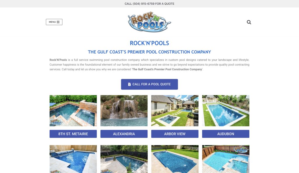 RockNPools Homepage