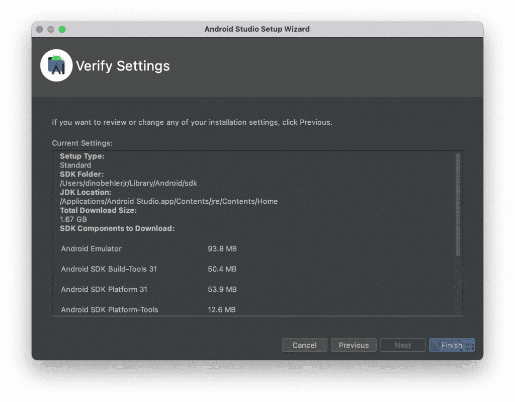 BaseLynk - Android Studio Setup Verify Settings